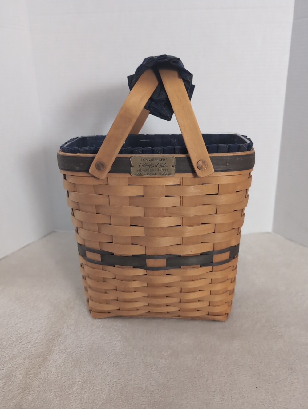 Longaberger Collectors Club Membership Basket 1996 Charter Member Combo